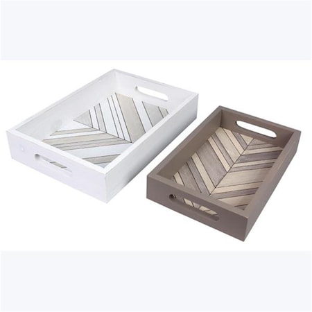 Desorden 13 in. Wood Nesting Trays, Assorted Style, 2PK DE3285880